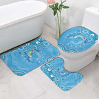 Australia Indigenous Bathroom Set Blue Ribbon Lizards Autism Awareness - Aussie Hoodie