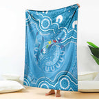 Australia Indigenous Blanket Blue Ribbon Lizards Autism Awareness - Aussie Hoodie