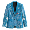 Australia Indigenous Blazer Blue Ribbon Lizards Autism Awareness - Aussie Hoodie