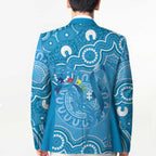 Australia Indigenous Blazer Blue Ribbon Lizards Autism Awareness - Aussie Hoodie