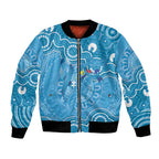 Australia Indigenous Bomber Jacket Blue Ribbon Lizards Autism Awareness - Aussie Hoodie