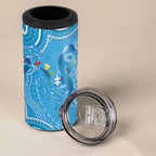 Australia Indigenous 4 in 1 Can Cooler Tumbler Blue Ribbon Lizards Autism Awareness - Aussie Hoodie