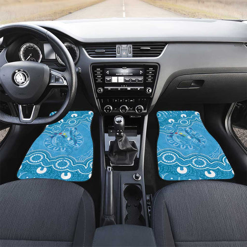 Australia Indigenous Car Mats Blue Ribbon Lizards Autism Awareness - Aussie Hoodie