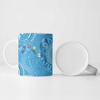 Australia Indigenous Ceramic Mug Blue Ribbon Lizards Autism Awareness - Aussie Hoodie