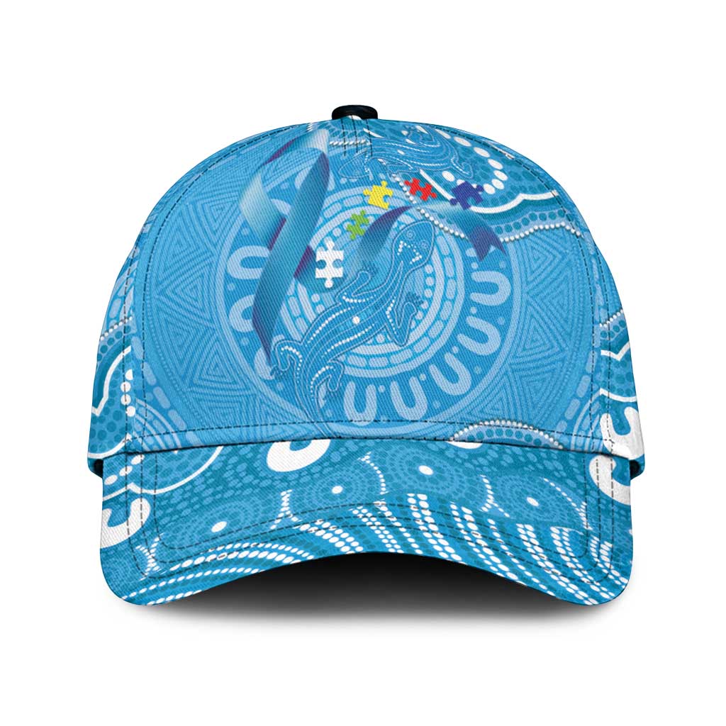 Australia Indigenous Classic Cap Blue Ribbon Lizards Autism Awareness - Aussie Hoodie