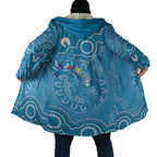 Australia Indigenous Cloak Blue Ribbon Lizards Autism Awareness - Aussie Hoodie
