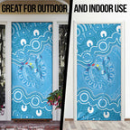 Australia Indigenous Door Cover Blue Ribbon Lizards Autism Awareness - Aussie Hoodie
