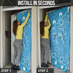 Australia Indigenous Door Cover Blue Ribbon Lizards Autism Awareness - Aussie Hoodie
