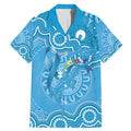 Australia Indigenous Family Matching Mermaid Dress and Hawaiian Shirt Blue Ribbon Lizards Autism Awareness - Aussie Hoodie