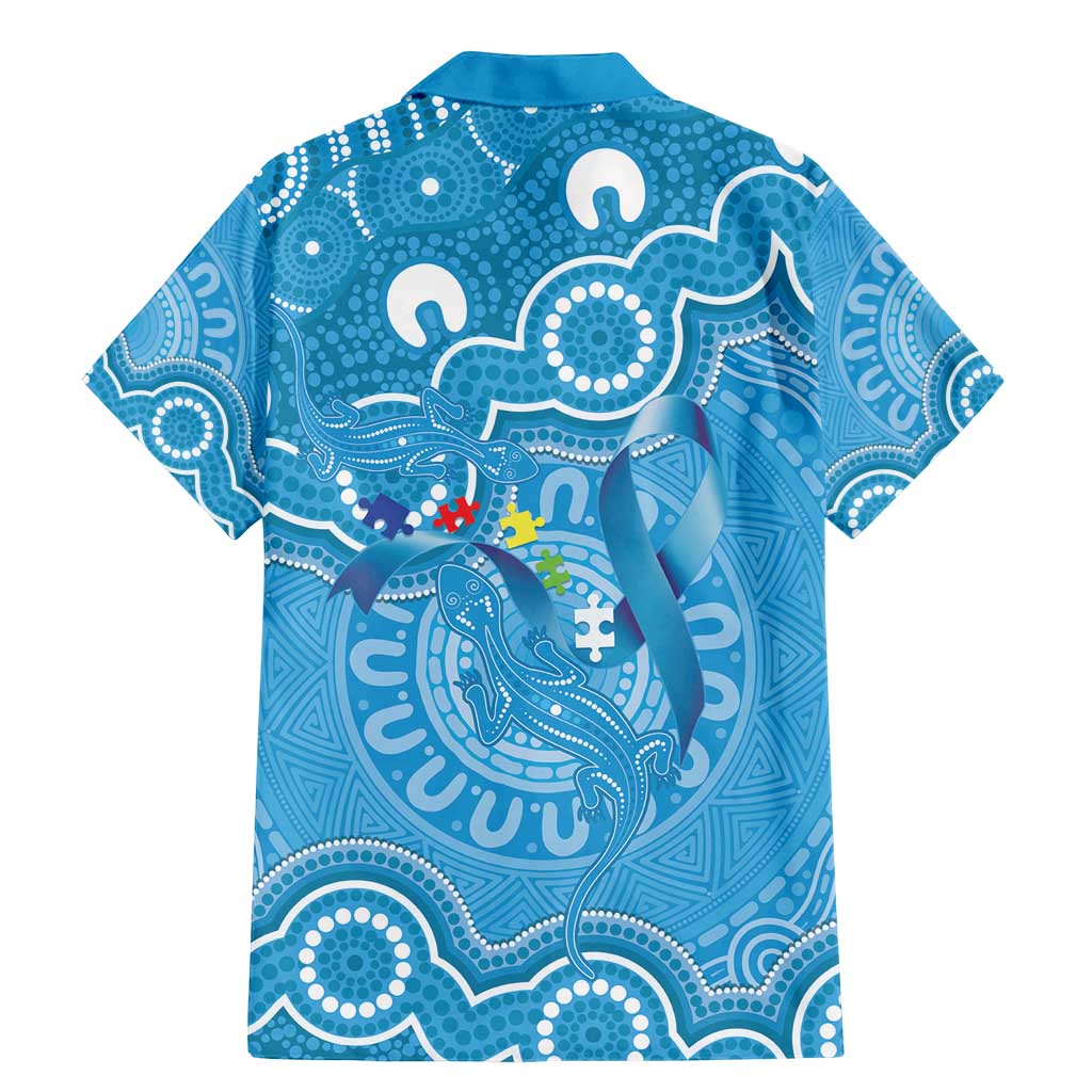 Australia Indigenous Family Matching Mermaid Dress and Hawaiian Shirt Blue Ribbon Lizards Autism Awareness - Aussie Hoodie
