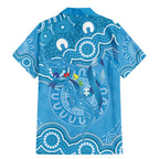 Australia Indigenous Family Matching Mermaid Dress and Hawaiian Shirt Blue Ribbon Lizards Autism Awareness - Aussie Hoodie