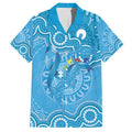 Australia Indigenous Family Matching Short Sleeve Bodycon Dress and Hawaiian Shirt Blue Ribbon Lizards Autism Awareness - Aussie Hoodie