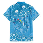 Australia Indigenous Family Matching Short Sleeve Bodycon Dress and Hawaiian Shirt Blue Ribbon Lizards Autism Awareness - Aussie Hoodie