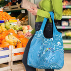 Australia Indigenous Grocery Bag Blue Ribbon Lizards Autism Awareness - Aussie Hoodie