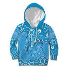 Australia Indigenous Kid Hoodie Blue Ribbon Lizards Autism Awareness - Aussie Hoodie