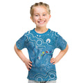 Australia Indigenous Kid T Shirt Blue Ribbon Lizards Autism Awareness - Aussie Hoodie