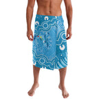 Australia Indigenous Lavalava Blue Ribbon Lizards Autism Awareness - Aussie Hoodie