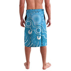 Australia Indigenous Lavalava Blue Ribbon Lizards Autism Awareness - Aussie Hoodie