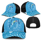 Australia Indigenous Mesh Trucker Cap Blue Ribbon Lizards Autism Awareness - Aussie Hoodie