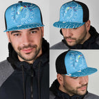 Australia Indigenous Mesh Trucker Cap Blue Ribbon Lizards Autism Awareness - Aussie Hoodie