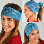 Australia Indigenous Neck Gaiter Blue Ribbon Lizards Autism Awareness - Aussie Hoodie