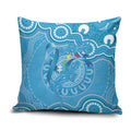 Australia Indigenous Pillow Cover Blue Ribbon Lizards Autism Awareness - Aussie Hoodie