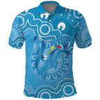 Australia Indigenous Polo Shirt Blue Ribbon Lizards Autism Awareness - Aussie Hoodie