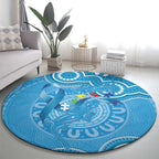 Australia Indigenous Round Carpet Blue Ribbon Lizards Autism Awareness - Aussie Hoodie