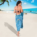 Australia Indigenous Sarong Blue Ribbon Lizards Autism Awareness - Aussie Hoodie