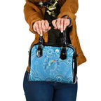 Australia Indigenous Shoulder Handbag Blue Ribbon Lizards Autism Awareness - Aussie Hoodie