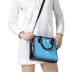 Australia Indigenous Shoulder Handbag Blue Ribbon Lizards Autism Awareness - Aussie Hoodie