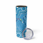 Australia Indigenous Skinny Tumbler Blue Ribbon Lizards Autism Awareness - Aussie Hoodie