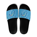 Australia Indigenous Slide Sandals Blue Ribbon Lizards Autism Awareness - Aussie Hoodie