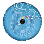 Australia Indigenous Spare Tire Cover Blue Ribbon Lizards Autism Awareness - Aussie Hoodie