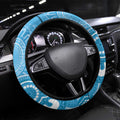 Australia Indigenous Steering Wheel Cover Blue Ribbon Lizards Autism Awareness - Aussie Hoodie