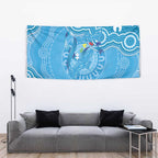 Australia Indigenous Tapestry Blue Ribbon Lizards Autism Awareness - Aussie Hoodie