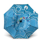 Australia Indigenous Umbrella Blue Ribbon Lizards Autism Awareness - Aussie Hoodie
