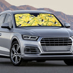 Australia Wattle Day Auto Sun Shade Acacia Pycnantha Willie Wagtail Seamless Style