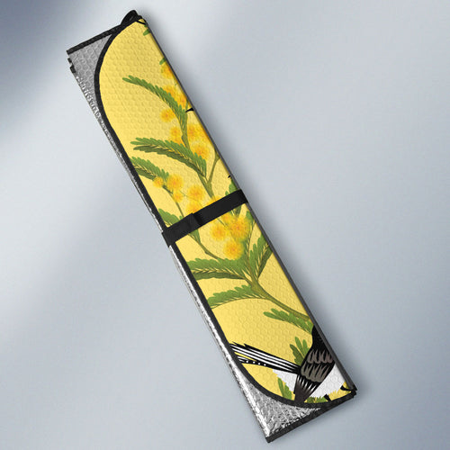 Australia Wattle Day Auto Sun Shade Acacia Pycnantha Willie Wagtail Seamless Style