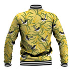 Australia Wattle Day Baseball Jacket Acacia Pycnantha Willie Wagtail Seamless Style