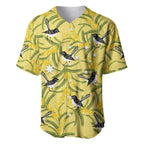 Australia Wattle Day Baseball Jersey Acacia Pycnantha Willie Wagtail Seamless Style