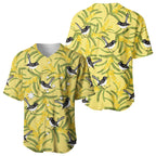 Australia Wattle Day Baseball Jersey Acacia Pycnantha Willie Wagtail Seamless Style