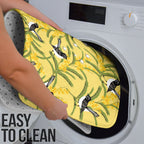 Australia Wattle Day Bathroom Set Acacia Pycnantha Willie Wagtail Seamless Style