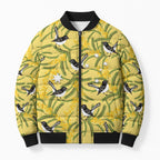 Australia Wattle Day Bomber Puffer Jacket Acacia Pycnantha Willie Wagtail Seamless Style