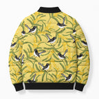 Australia Wattle Day Bomber Puffer Jacket Acacia Pycnantha Willie Wagtail Seamless Style