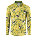 Australia Wattle Day Button Sweatshirt Acacia Pycnantha Willie Wagtail Seamless Style