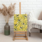 Australia Wattle Day Canvas Wall Art Acacia Pycnantha Willie Wagtail Seamless Style
