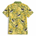 Australia Wattle Day Hawaiian Shirt Acacia Pycnantha Willie Wagtail Seamless Style