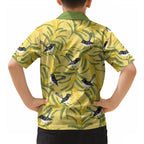 Australia Wattle Day Hawaiian Shirt Acacia Pycnantha Willie Wagtail Seamless Style