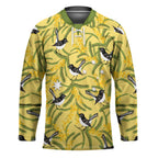 Australia Wattle Day Hockey Jersey Acacia Pycnantha Willie Wagtail Seamless Style
